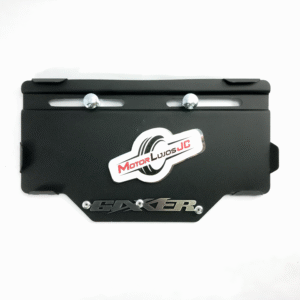 Portaplaca Negro "GIXXER " CL-20 + TORNI   + 3D CROMO