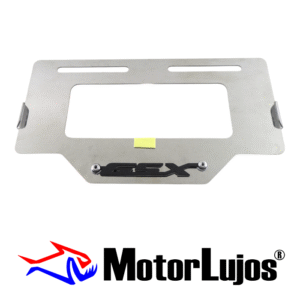 Portaplaca Cromo  "GSX" + 3D NEGRO