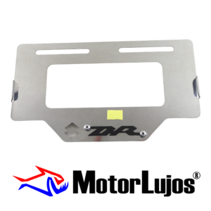 Portaplaca Cromo  "DR" + 3D NEGRO