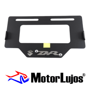 Portaplaca Negro "DR"  + 3D CROMO