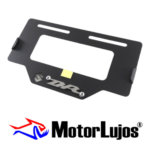 Portaplaca Negro "DR"  + 3D CROMO - Imagen 2