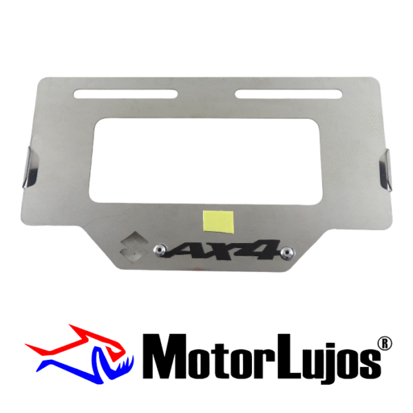 Portaplaca Cromo  "AX4" + 3D NEGRO