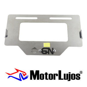 Portaplaca Cromo  "GN" + 3D NEGRO