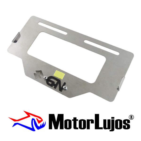 Portaplaca Cromo  "GN" + 3D NEGRO - Imagen 2