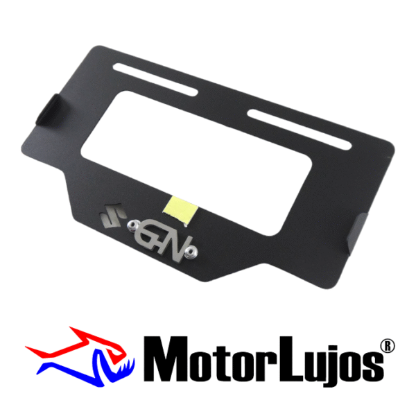 Portaplaca Negro "GN"  + 3D CROMO - Imagen 2