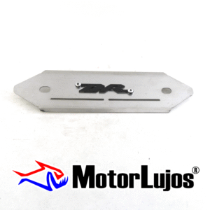 Platina Lateral Exosto Cromo  "DR" + 3D NEGRO