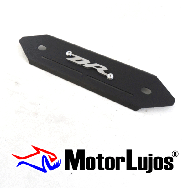 Platina Lateral Exosto Negro "DR"   + 3D CROMO - Imagen 2