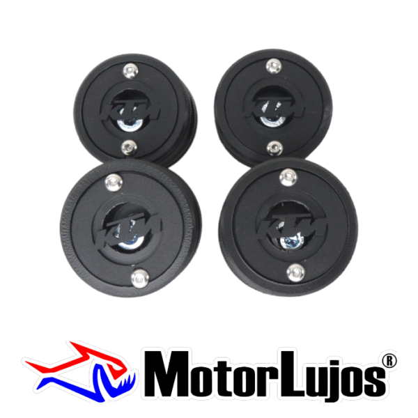 Juego Slider De Eje Negro x2 "KTM "  Delantero + Tor
