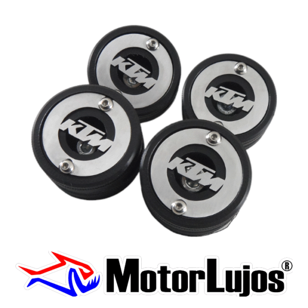 Juego Slider De Eje Cromo x2 "KTM "  Trasero  + Tor