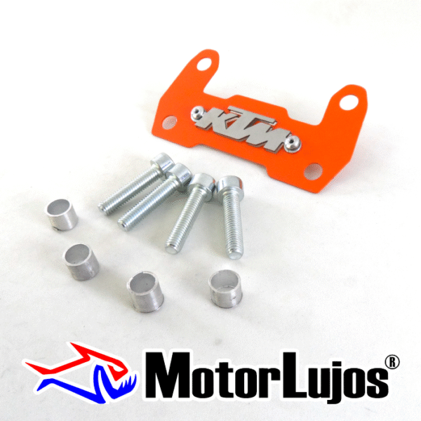 P. Acutrax Naranja "KTM" + BUJE Y TORNILLO  + 3D CROMO - Imagen 2