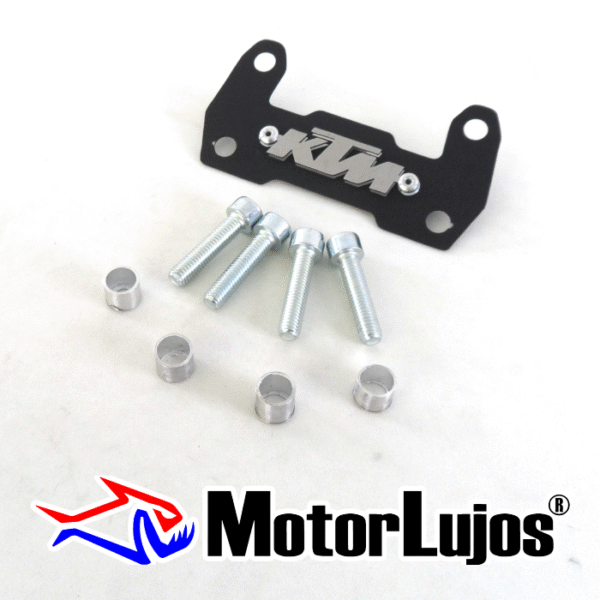 P. Acutrax Negro "KTM"+ BUJE Y TORNILLO + 3D CROMO - Imagen 2