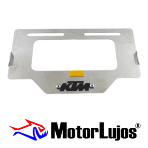 Portaplaca Cromo  "KTM" + 3D NEGRO