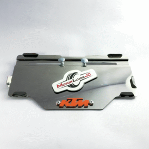 Portaplaca Cromo  "KTM " CL-20 + TORNI  + 3D NARANJA