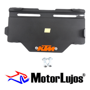 Portaplaca Negro "KTM " CL-20 + TORNI  + 3D NARANJA