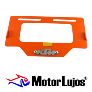 Portaplaca Naranja "KTM" + 3D CROMO