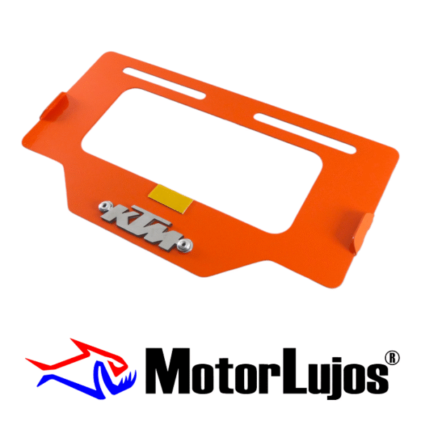 Portaplaca Naranja "KTM" + 3D CROMO - Imagen 2