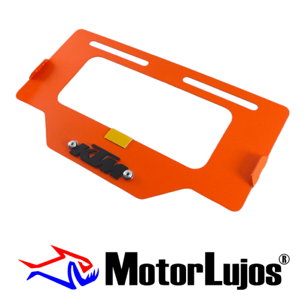Portaplaca Naranja "KTM" + 3D NEGRO - Imagen 2