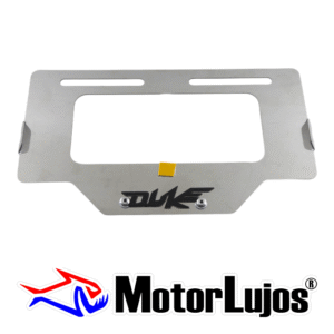 Portaplaca Cromo  "DUKE" + 3D NEGRO