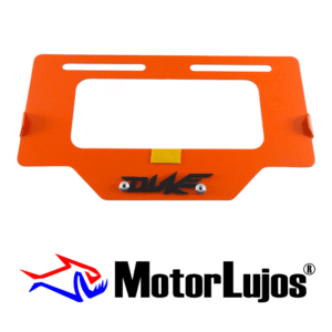 Portaplaca Naranja "DUKE" + 3D NEGRO