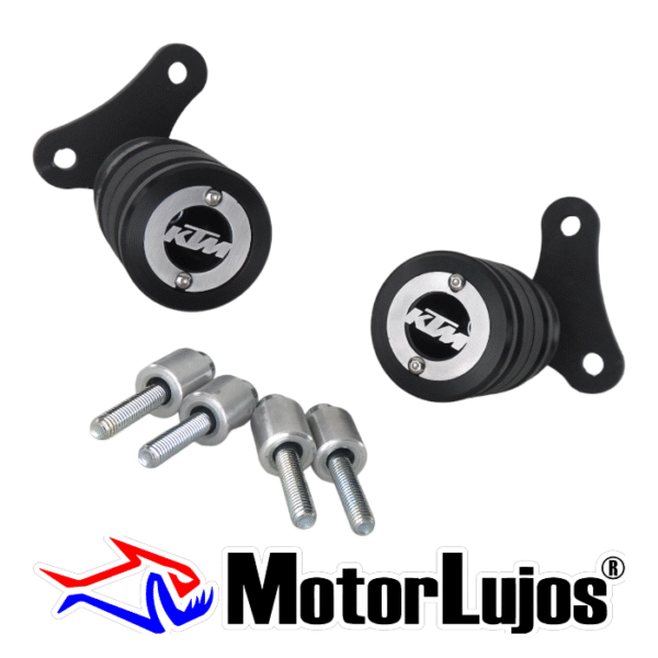 Juego Slider De Motor Cromo "KTM"