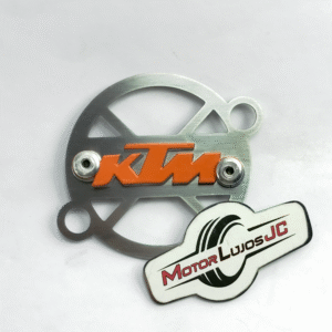 Tapa Filtro Aceite Cromo "KTM" + 3D NARANJA