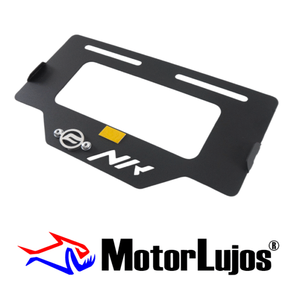 Portaplaca Negro "NK"  + 3D CROMO - Imagen 2
