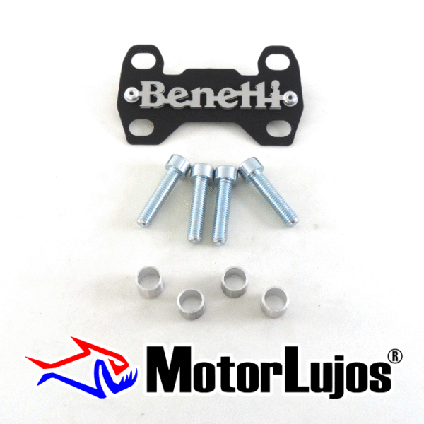 P. Acutrax Negro "BENELLI "+ BUJE Y TORNILLO   + 3D CROMO