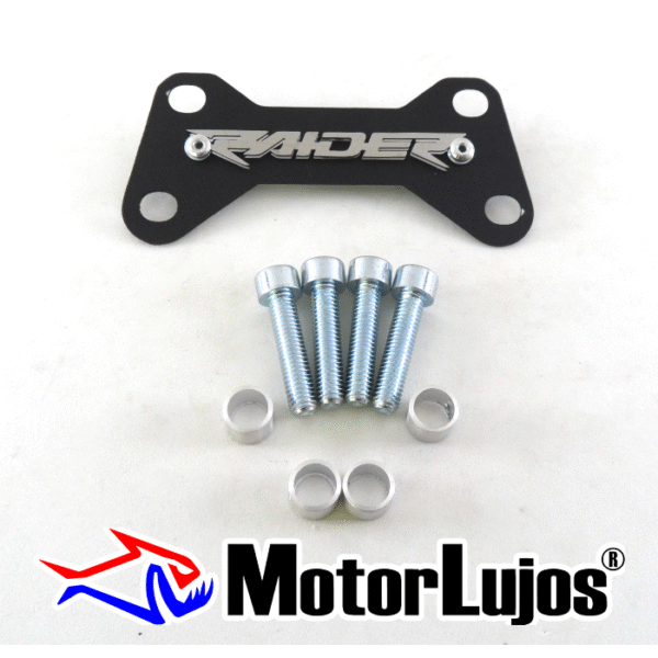 P. Acutrax Negro "RAIDER" + BUJE Y TORNILLO +3D CROMO