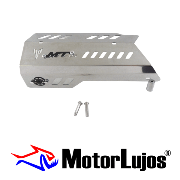 P. Exosto Cromo "MT-15" + 2 LOGOS 3D NEGRO