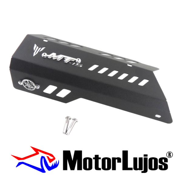 P. Exosto Negro "MT-15"   + 2 LOGOS 3D CROMO - Imagen 2