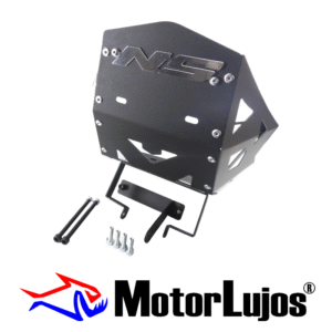 Pechera Negro "NS" + 3D CROMO + LATERALES GRICES