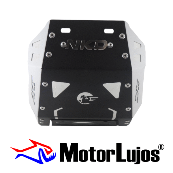 Pechera Negro "NKD" + 3D CROMO + LATERALES GRICES