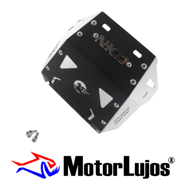 Pechera Negro "NKD" + 3D CROMO + LATERALES GRICES - Imagen 2