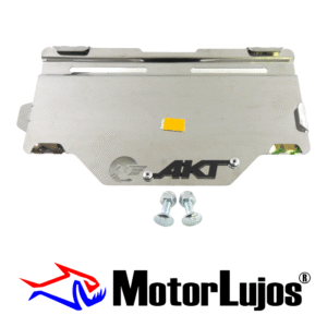 Portaplaca Cromo  "AKT" " CL-20 + TORNI  + 3D NEGRO