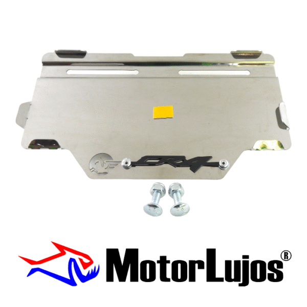 Portaplaca Cromo  "CR4" " CL-20 + TORNI  + 3D NEGRO