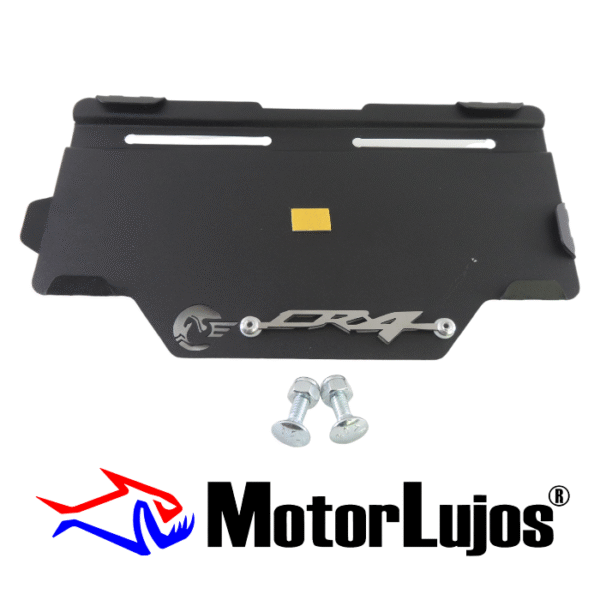 Portaplaca Negro  "CR4" " CL-20 + TORNI  + 3D CROMO