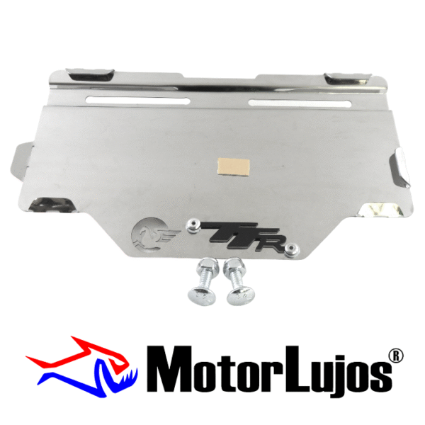 Portaplaca Cromo  "TTR" " CL-20 + TORNI  + 3D NEGRO
