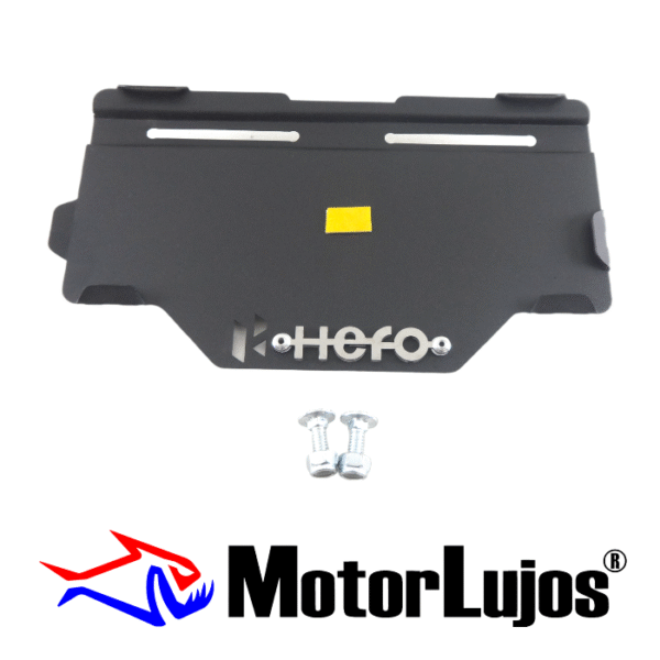 Portaplaca Negro "HERO " CL-20 + TORNI + 3D CROMO