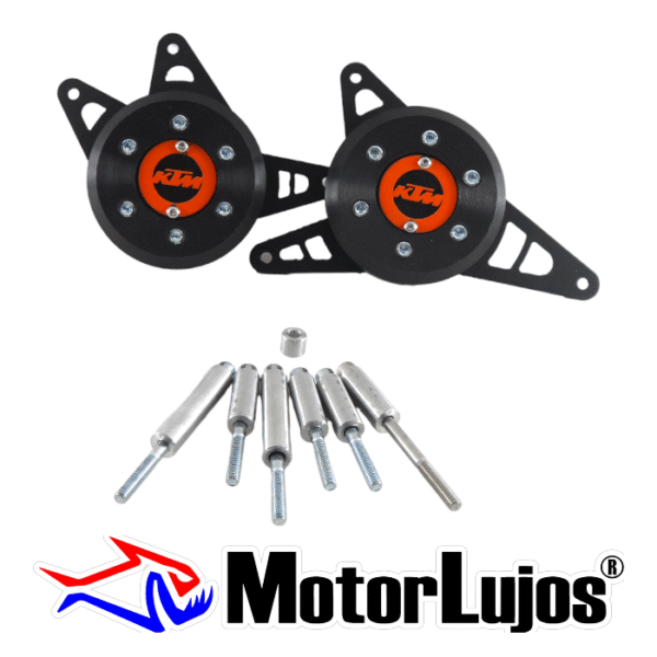 Juego Slider Carcasa Motor Naranja "DUKE"