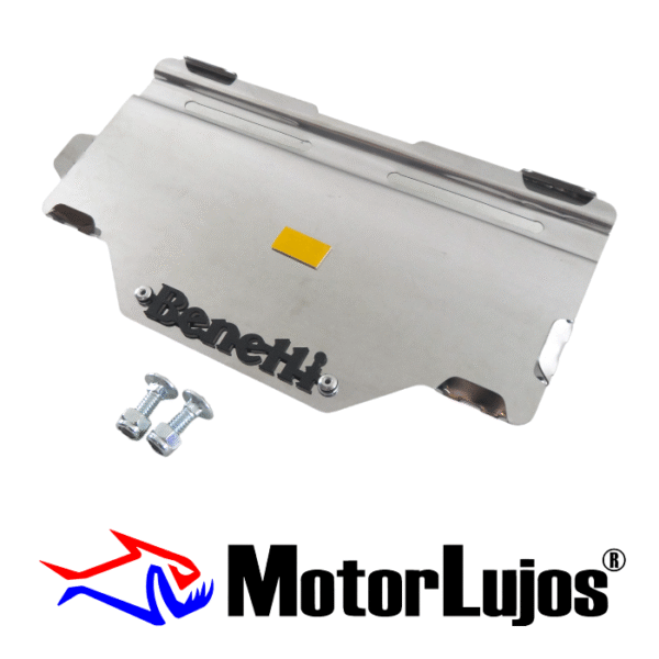 Portaplaca Cromo  "BENELLI" CL-20 + TORNI  + 3D NEGRO - Imagen 2