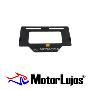 Portaplaca Negro "KYMCO"  + 3D CROMO