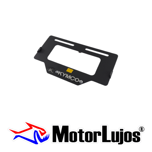 Portaplaca Negro "KYMCO"  + 3D CROMO - Imagen 2
