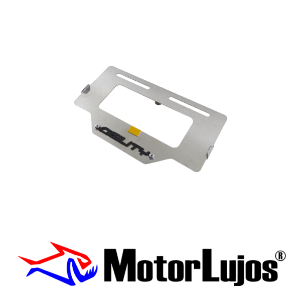 Portaplaca Cromo  "AGILITY" + 3D NEGRO - Imagen 2