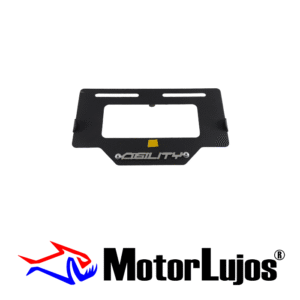 Portaplaca Negro "AGILITY"  + 3D CROMO