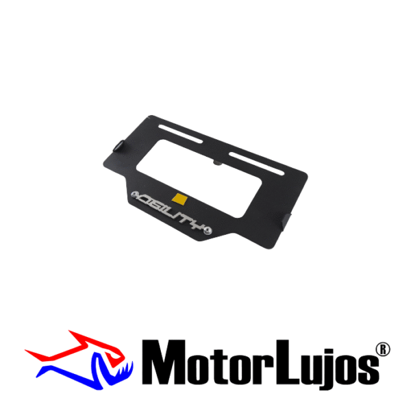 Portaplaca Negro "AGILITY"  + 3D CROMO - Imagen 2