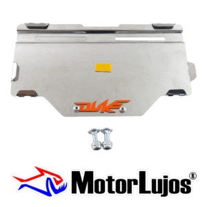 Portaplaca Cromo  "DUKE" CL-20 + TORNI  + 3D NARANJA