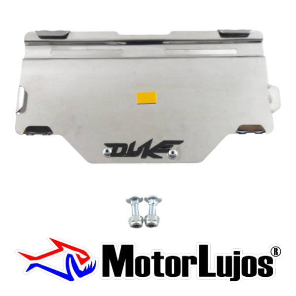 Portaplaca Cromo  "DUKE" CL-20 + TORNI  + 3D NEGRO