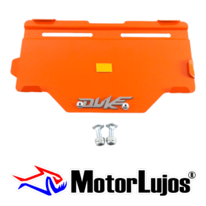 Portaplaca Naranja "DUKE" CALIBRE 20" + 3D CROMO