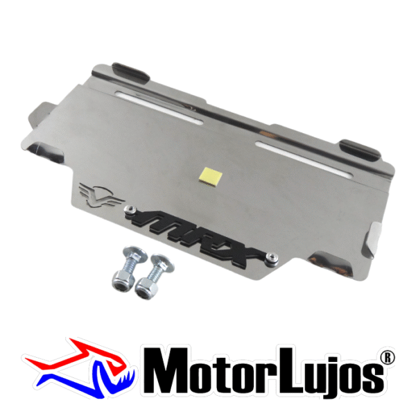 Portaplaca Cromo "MRX CL-20 + TORNI + 3D Negro - Imagen 2