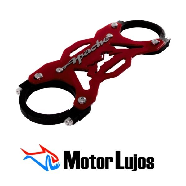 Estabilizador De Barras Rojo "Euro Apache 4V" + 3D Cromo - Imagen 2